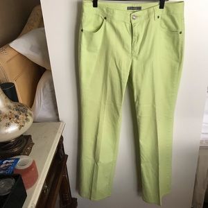 Liz Claiborne lime green summer jeans w/ pockets